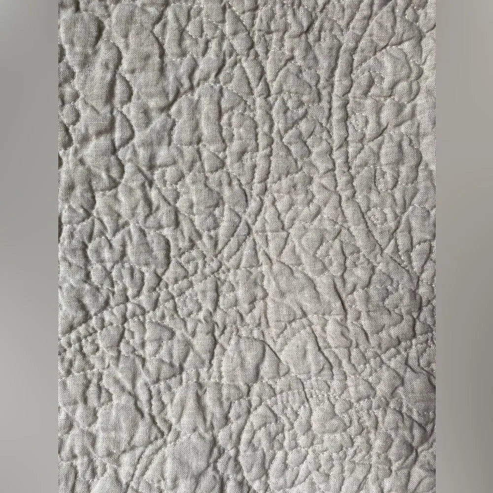 Pottery  Barn Elegant Quilted Textured Bed Pillow Sham Cover Set